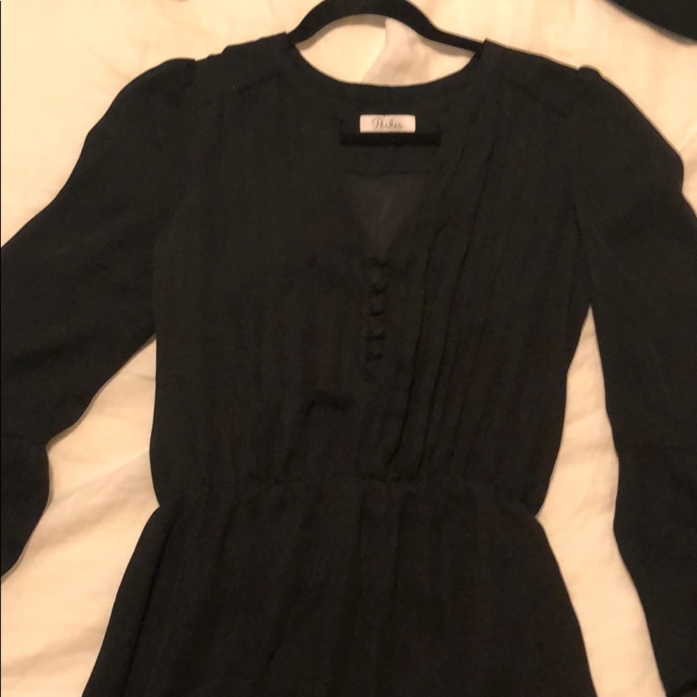 Black Parker bell sleeve dress